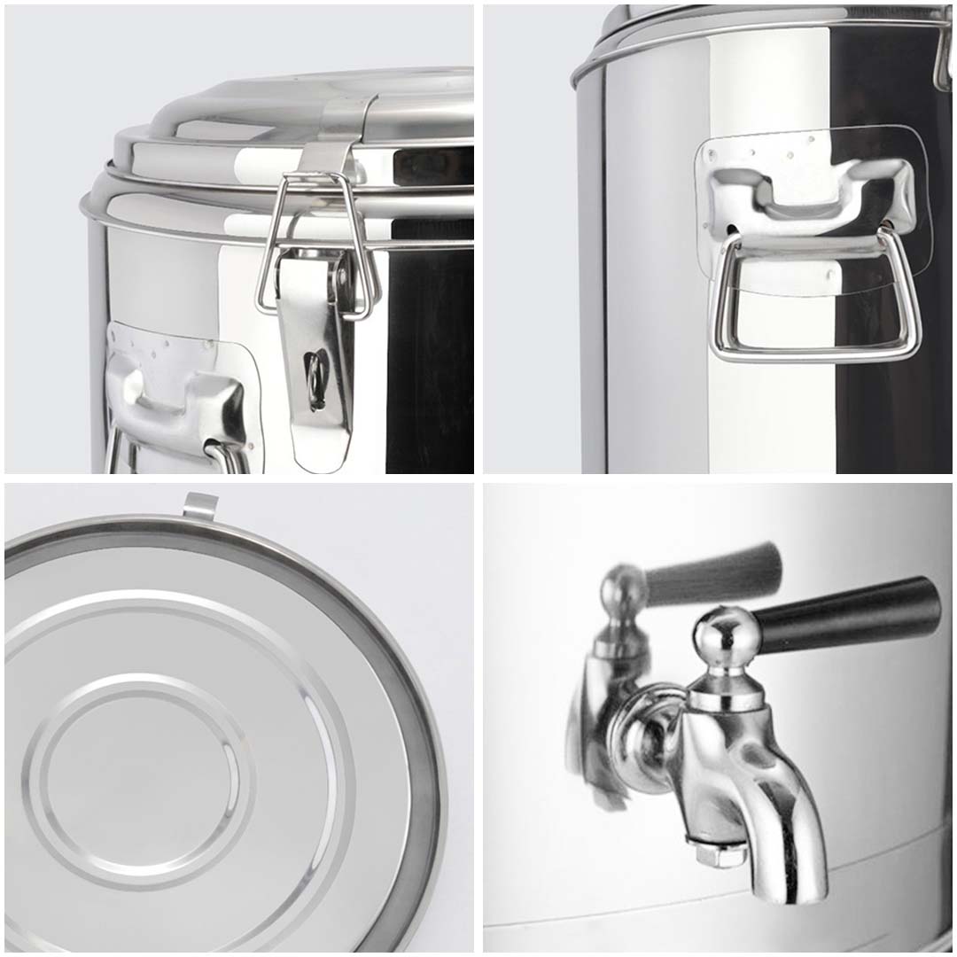 Premium 35L Stainless Steel Insulated Stock Pot Dispenser Hot & Cold Beverage Container With Tap - image6