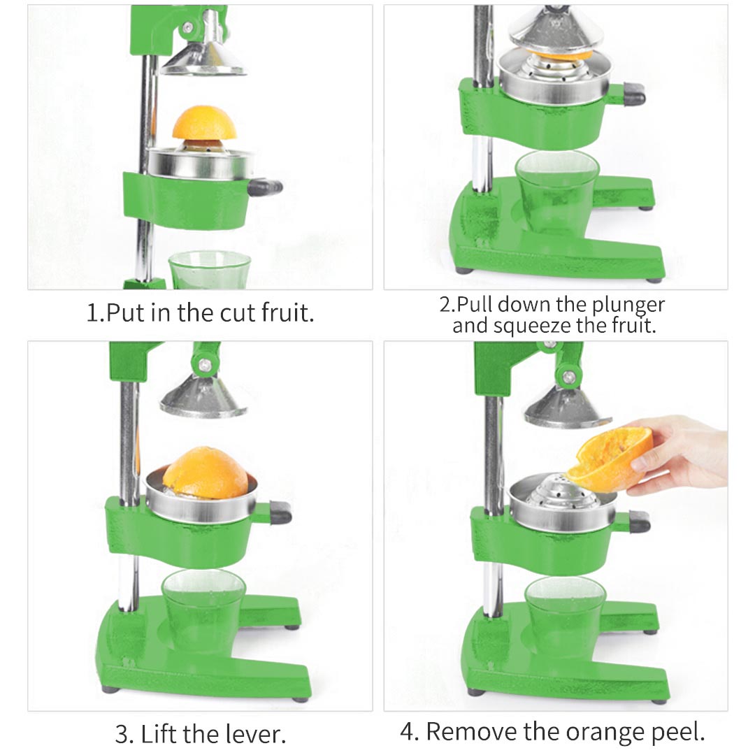Premium Commercial Manual Juicer Hand Press Juice Extractor Squeezer Orange Citrus Green - image6