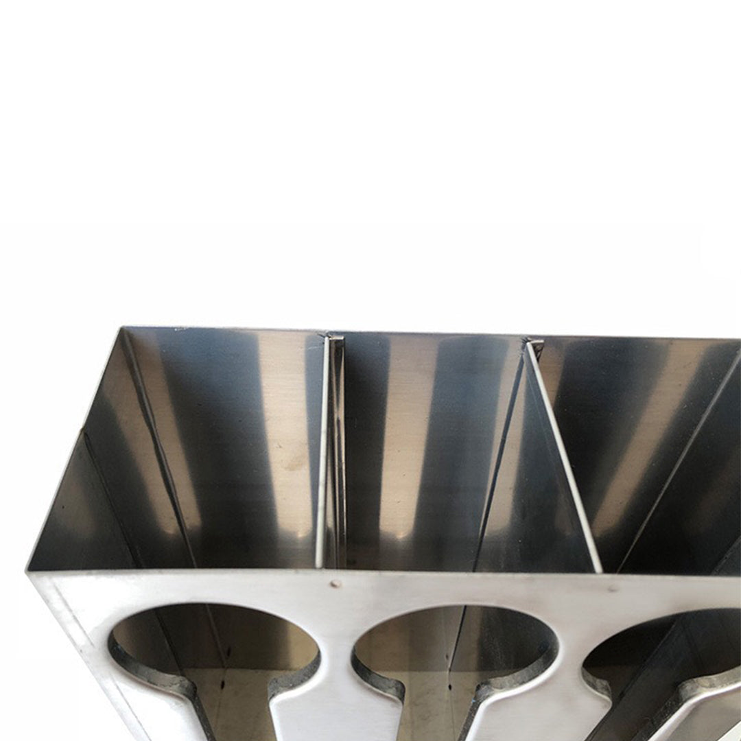 Premium Stainless Steel Buffet Restaurant Spoon Utensil Holder Storage Rack 3 Holes - image6