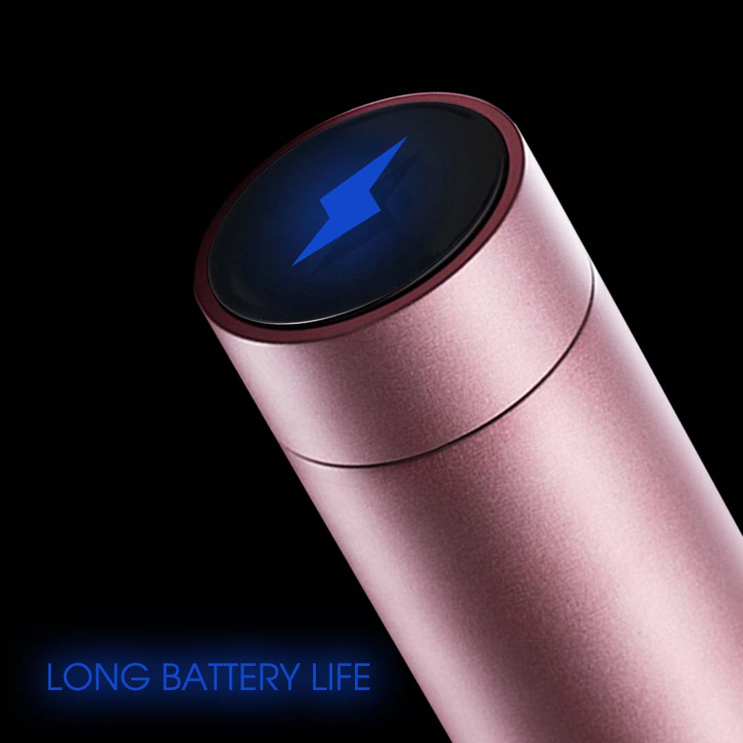 Premium 2X 500ML Stainless Steel Smart LCD Thermometer Display Bottle Vacuum Flask Thermos Rose Gold - image6