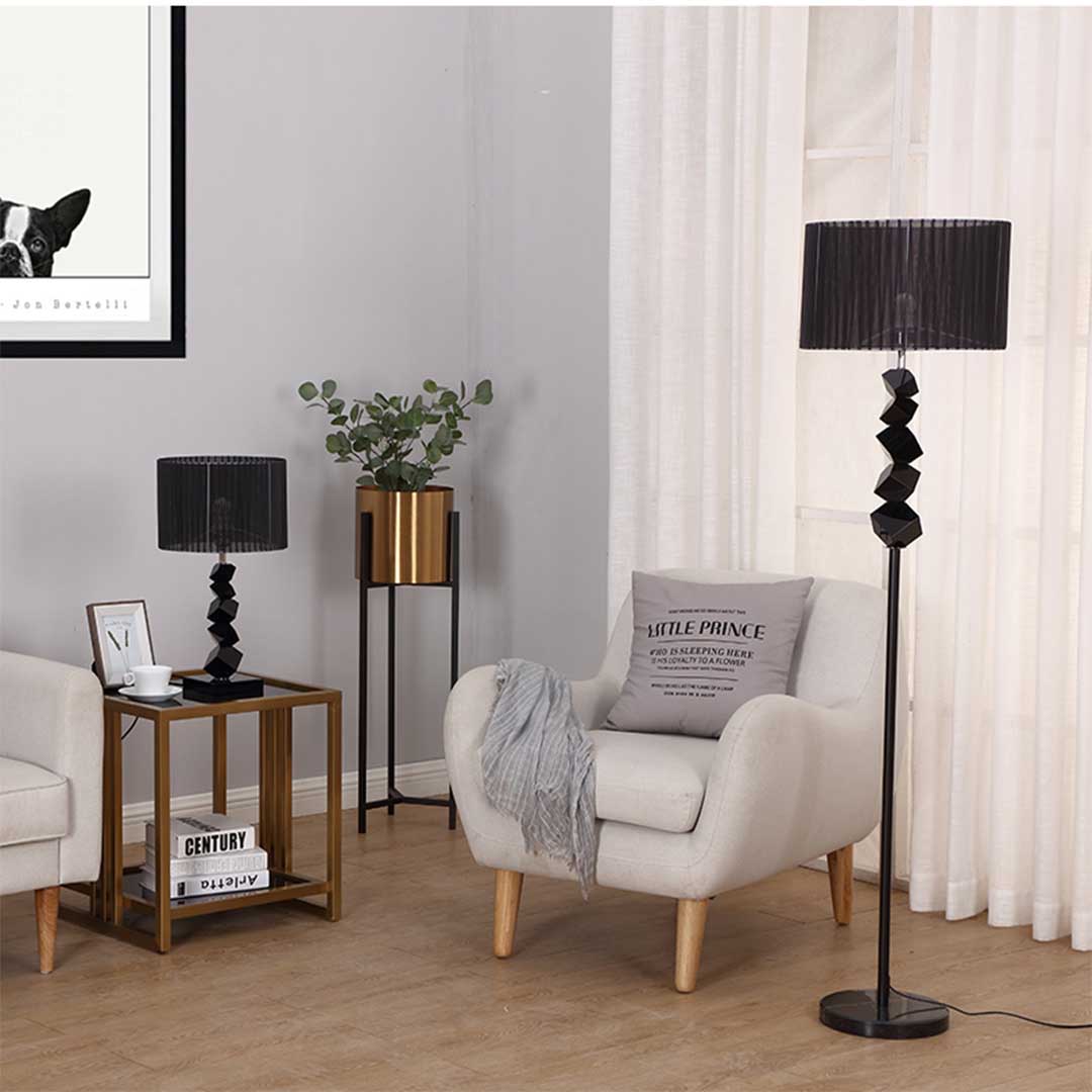 Premium 2X 55cm Black Table Lamp with Dark Shade LED Desk Lamp - image7