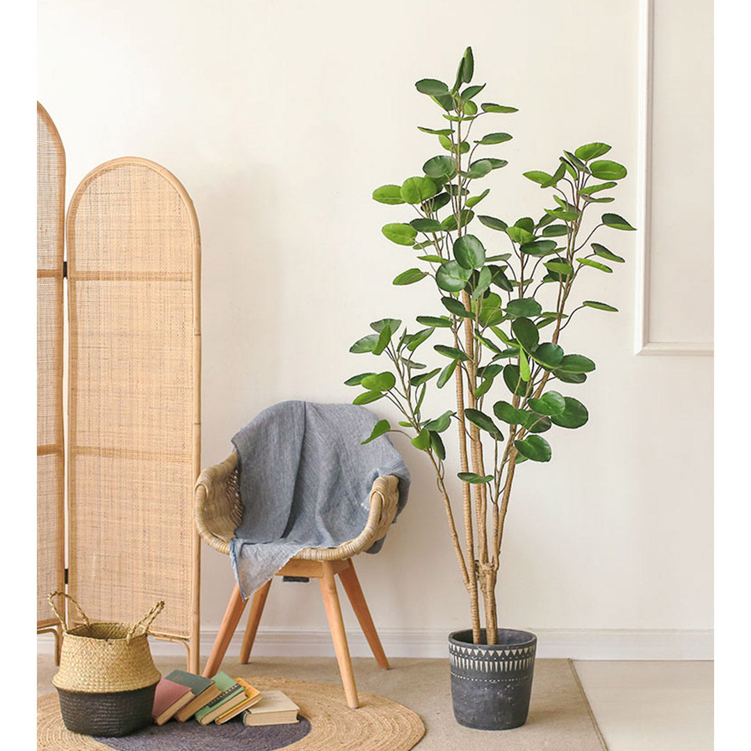 Premium 150cm Green Artificial Indoor Pocket Money Tree Fake Plant Simulation Decorative - image7