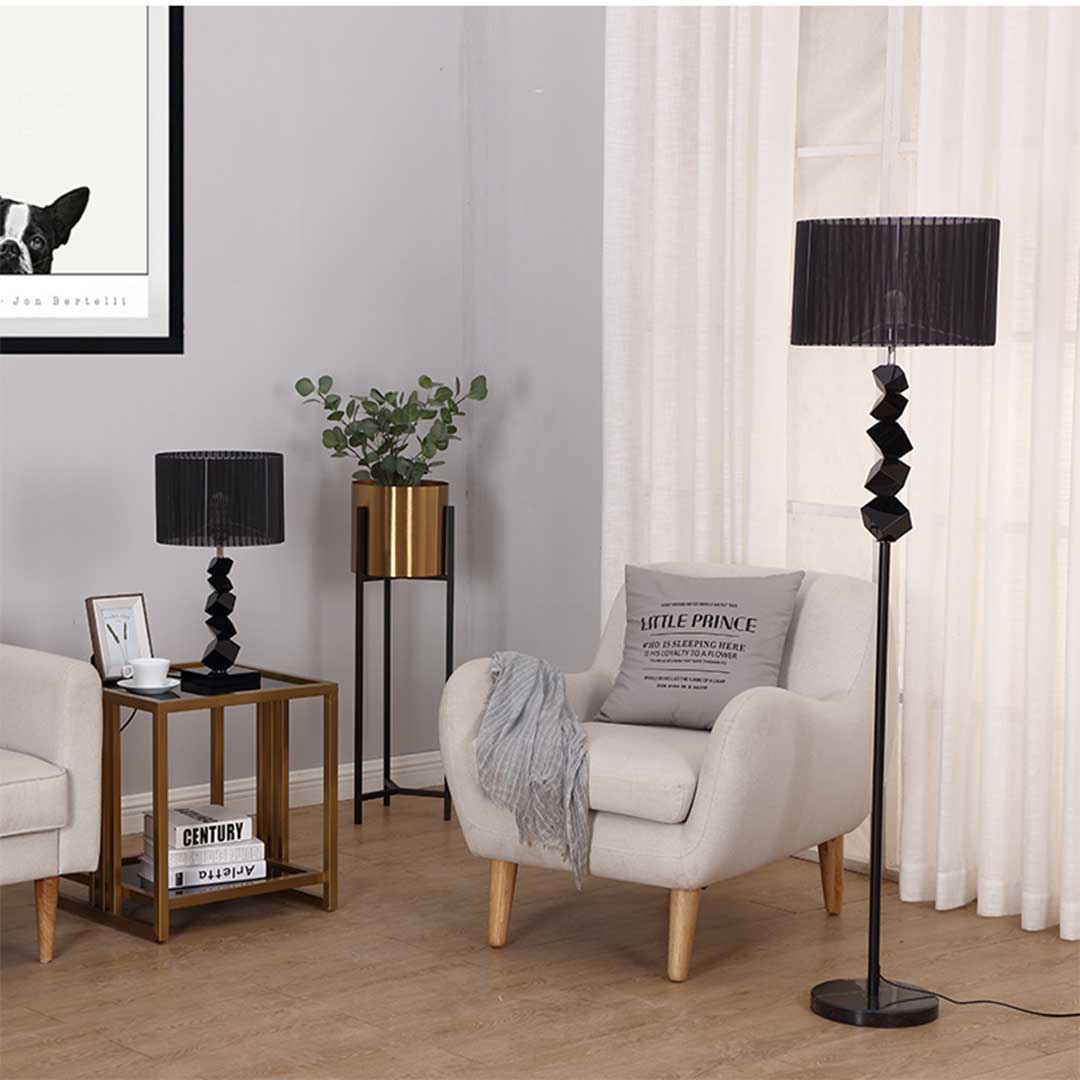 Premium 55cm Black Table Lamp with Dark Shade LED Desk Lamp - image7