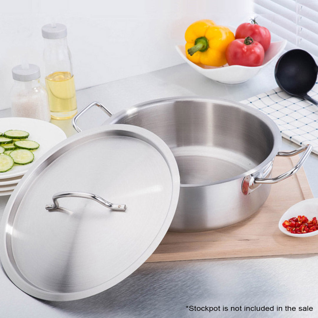 Premium 40cm Top Grade Stockpot Lid Stainless Steel Stock pot Cover - image9