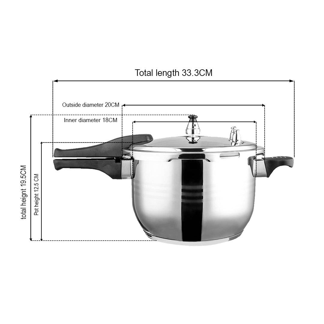 Premium 4L Commercial Grade Stainless Steel Pressure Cooker With Seal - image7