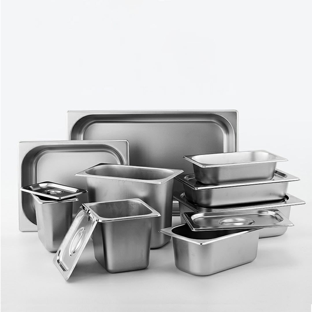 Premium 4X Gastronorm GN Pan Full Size 1/3 GN Pan 6.5 cm Deep Stainless Steel Tray with Lid - image8