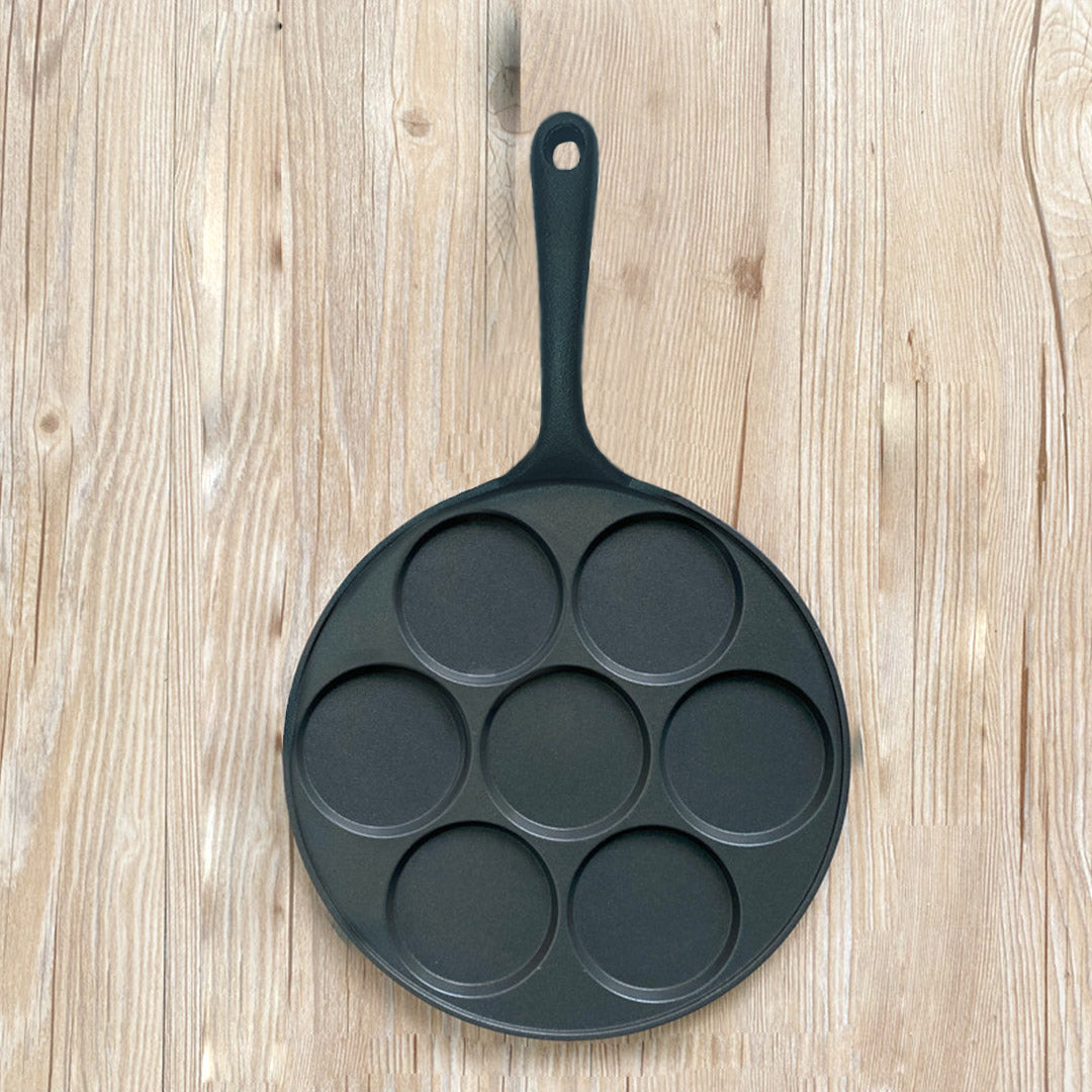 Premium 23cm Cast Iron Takoyaki Fry Pan Octopus Balls Maker 7 Hole Cavities Grill Mold - image8