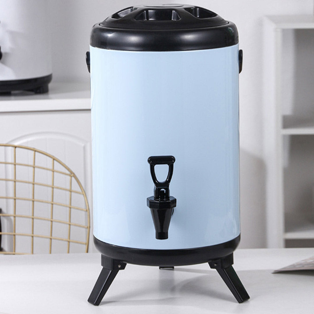 Premium 8X 18L Stainless Steel Insulated Milk Tea Barrel Hot and Cold Beverage Dispenser Container with Faucet White - image8