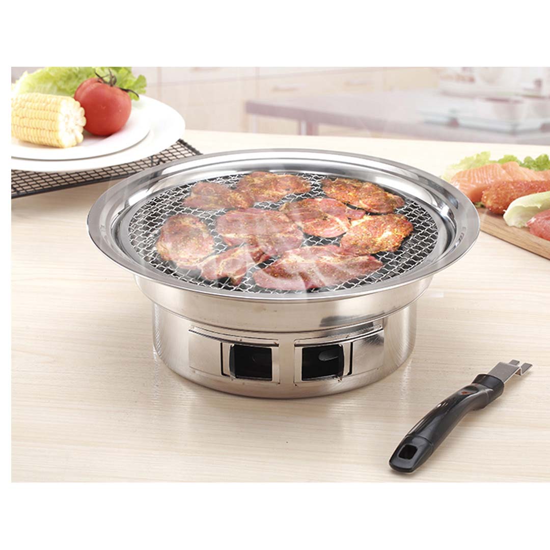 Premium 2x BBQ Grill Stainless Steel Portable Smokeless Charcoal Grill Home Outdoor Camping - image10