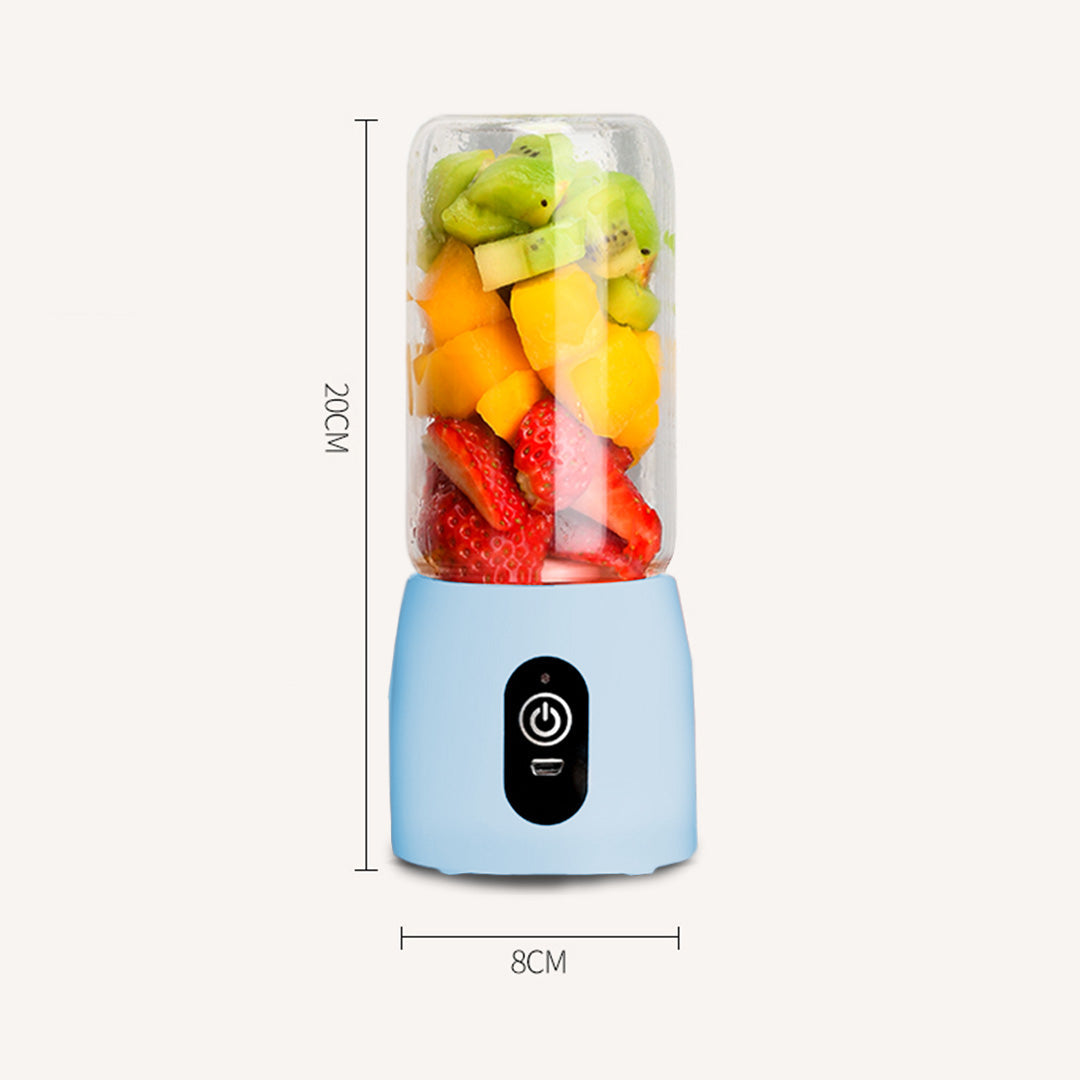 Premium 2X Portable Mini USB Rechargeable Handheld Juice Extractor Fruit Mixer Juicer Blue - image10