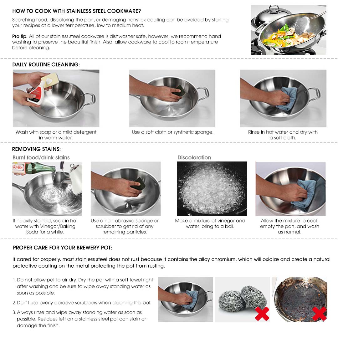 Premium Stainless Steel Fry Pan 22cm 32cm Frying Pan Top Grade Induction Cooking - image11