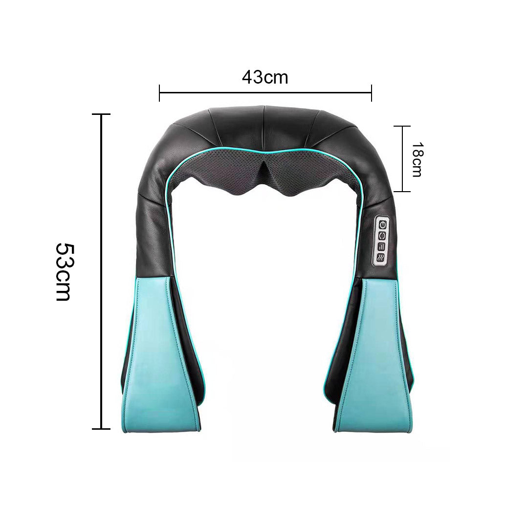 Premium 3X Electric Kneading Back Neck Shoulder Massage Arm Body Massager Black/Blue/White - image11