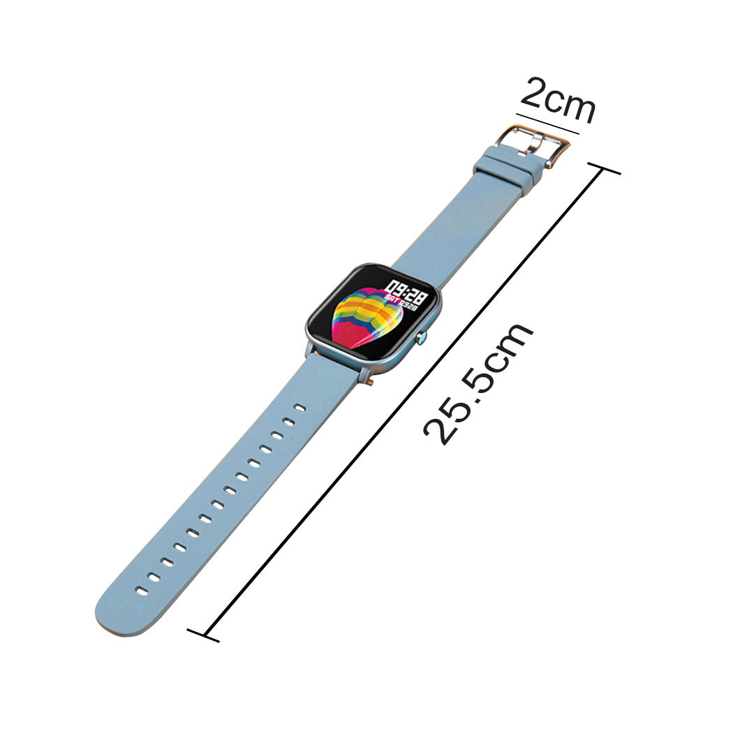 Premium 2X Waterproof Fitness Smart Wrist Watch Heart Rate Monitor Tracker P8 Blue - image11