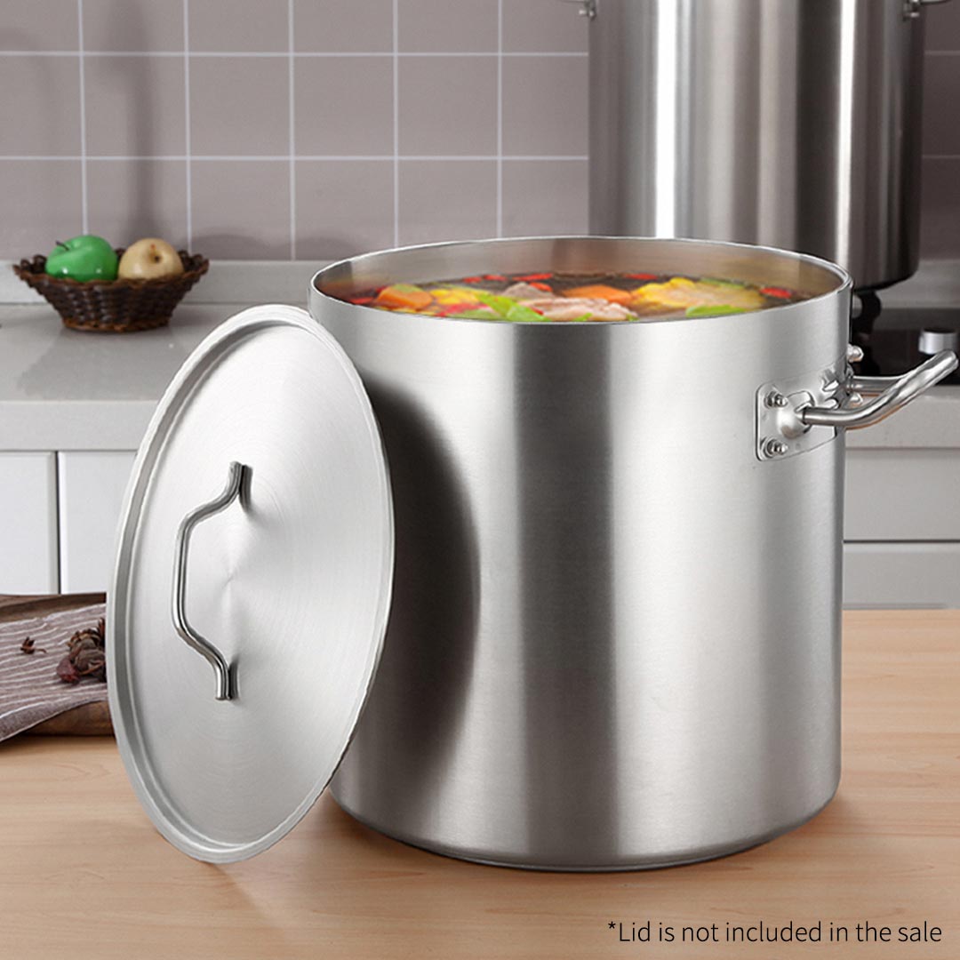 Premium Stock Pot 170L Top Grade Thick Stainless Steel Stockpot 18/10 Without Lid - image11