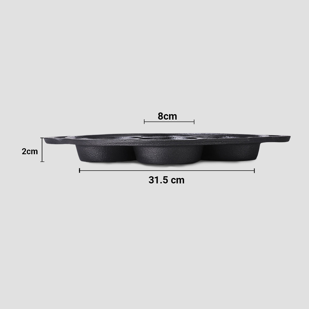 Premium 2X 31.5cm Cast Iron Takoyaki Fry Pan Octopus Balls Maker 7 Hole Cavities Grill Mold - image13