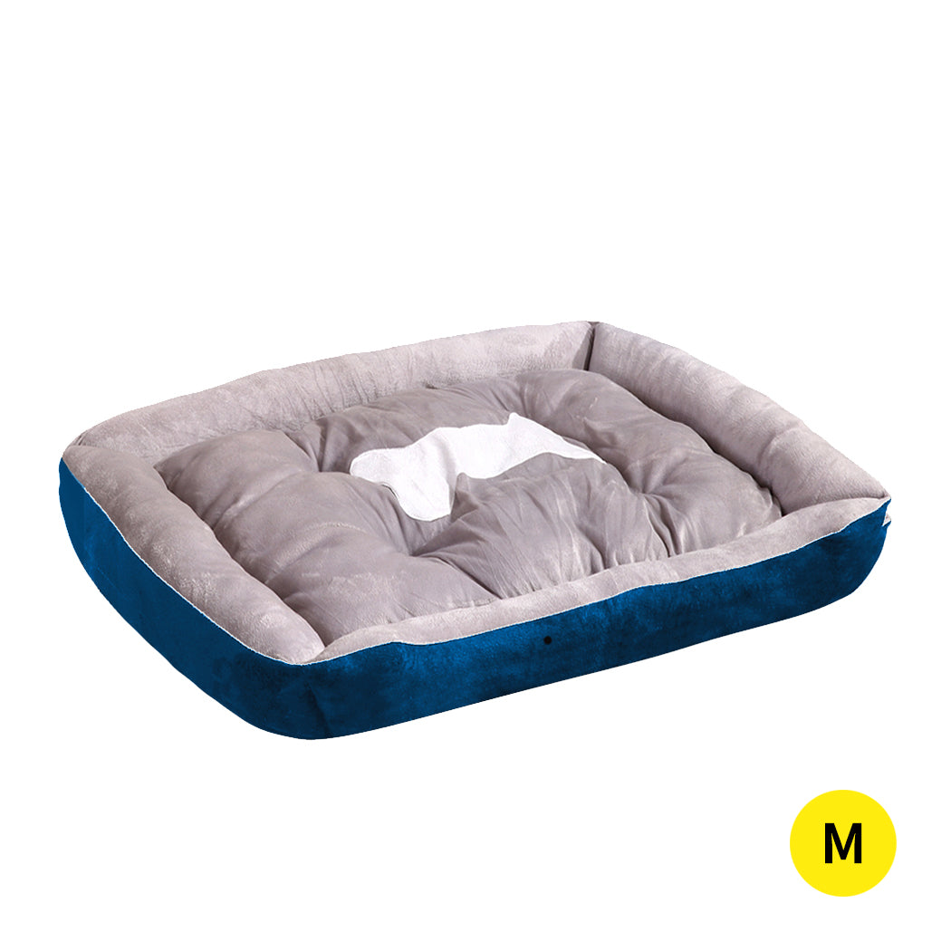 Pet Bed Dog Beds Bedding Mattress Mat Cushion Soft Pad Pads Mats M Navy - image1