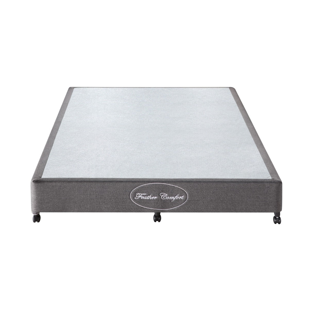 Mattress Base Ensemble King Size Solid Wooden Slat in Charcoal with Removable Cover - image2