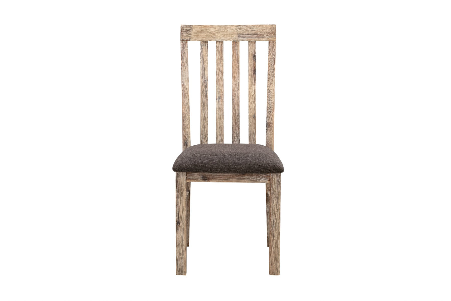 2x Wooden Frame Leatherette in Solid Acacia Wood & Veneer Dining Chairs in Oak Colour - image10
