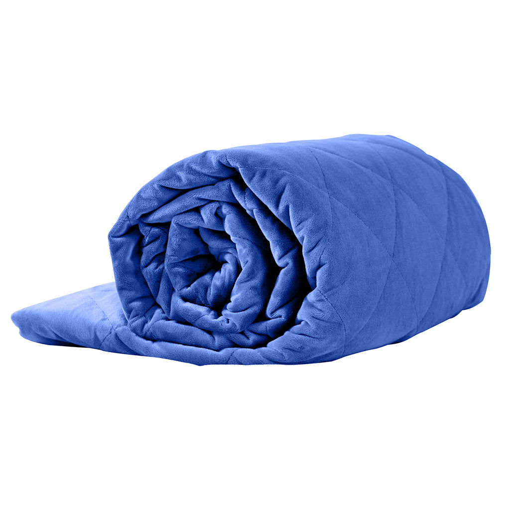 DreamZ 9KG Anti Anxiety Weighted Blanket Gravity Blankets Royal Blue Colour - image2