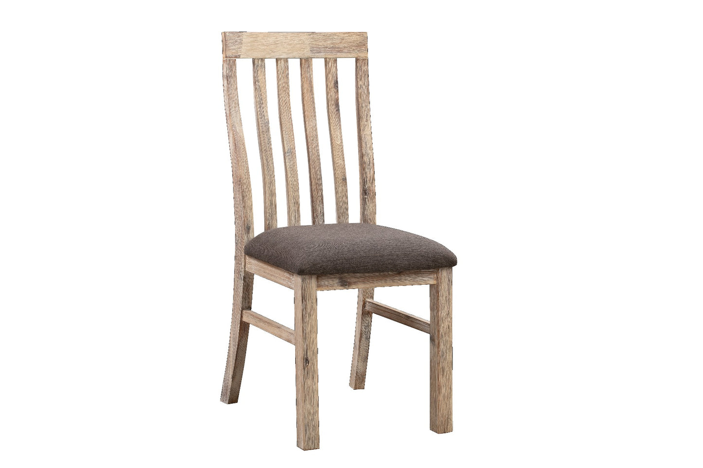 2x Wooden Frame Leatherette in Solid Acacia Wood & Veneer Dining Chairs in Oak Colour - image11