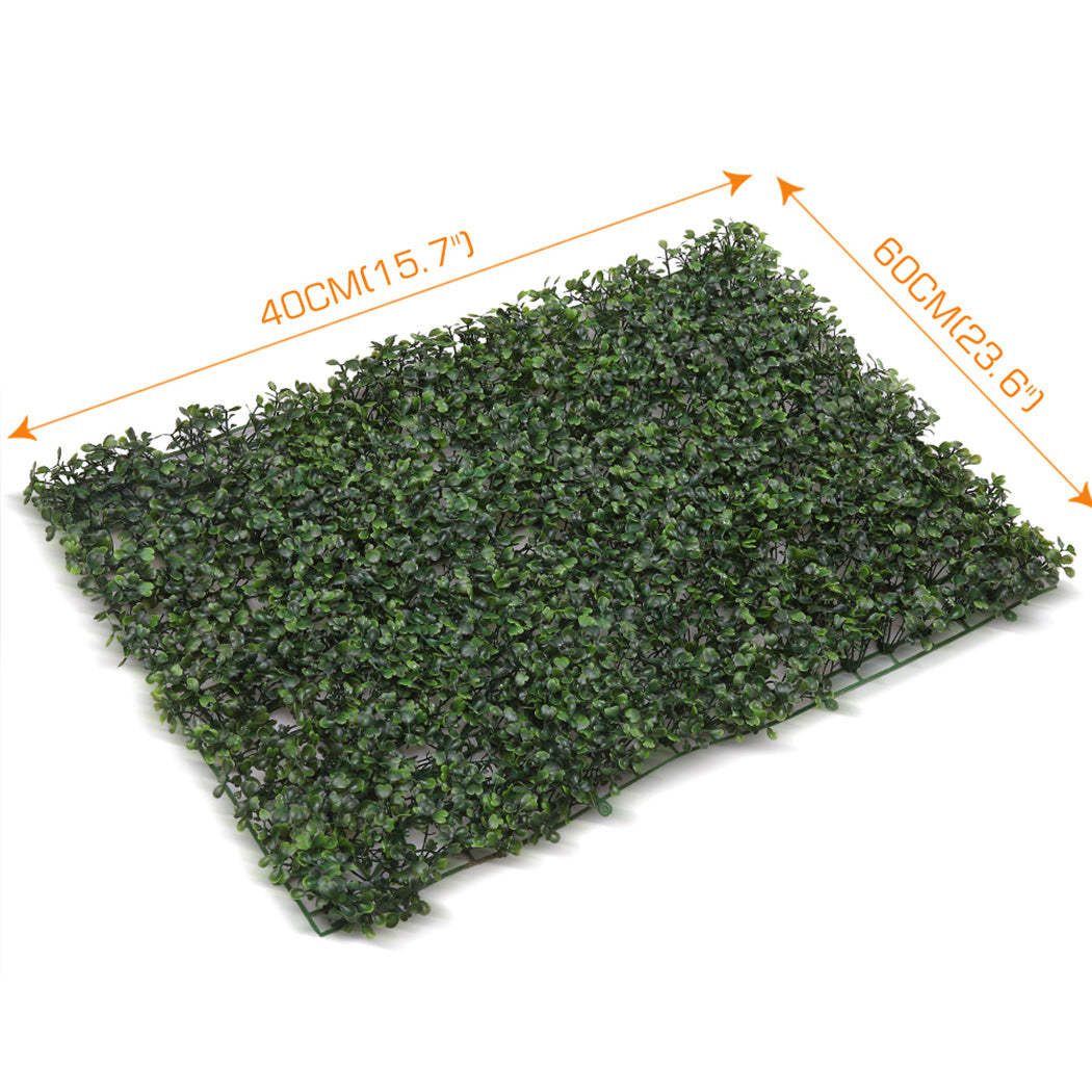 10x Artificial Boxwood Hedge Fake Vertical Garden Green Wall Mat Fence Outdoor - image3