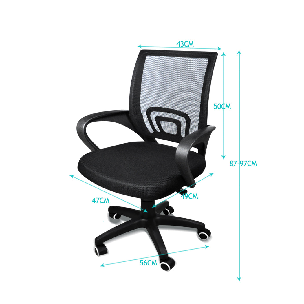 Office Chair Mesh Gaming Computer Chairs Executive Seating Armchair Wheels Seat - image3