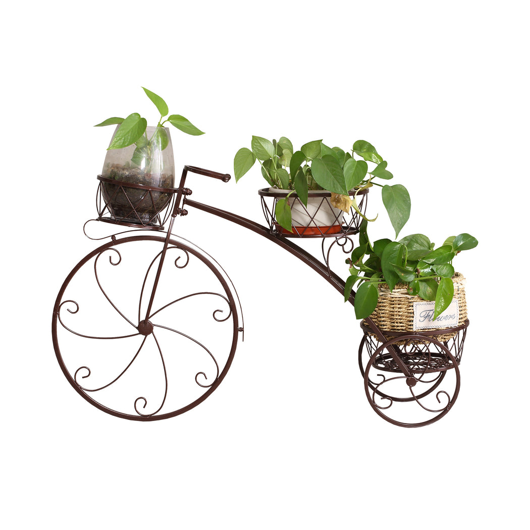 Plant Stand Outdoor Indoor Metal Flower Pots Rack Corner Planter Shelf - image4