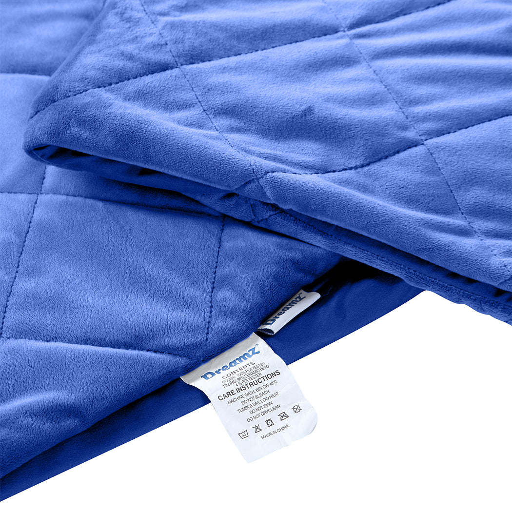 DreamZ 9KG Anti Anxiety Weighted Blanket Gravity Blankets Royal Blue Colour - image4