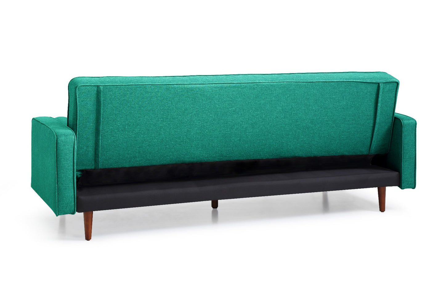 Sofa Bed 3 Seater Button Tufted Lounge Set for Living Room Couch in Velvet Green Colour - image5