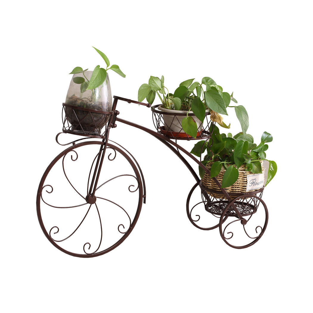 Plant Stand Outdoor Indoor Metal Flower Pots Rack Corner Planter Shelf - image7