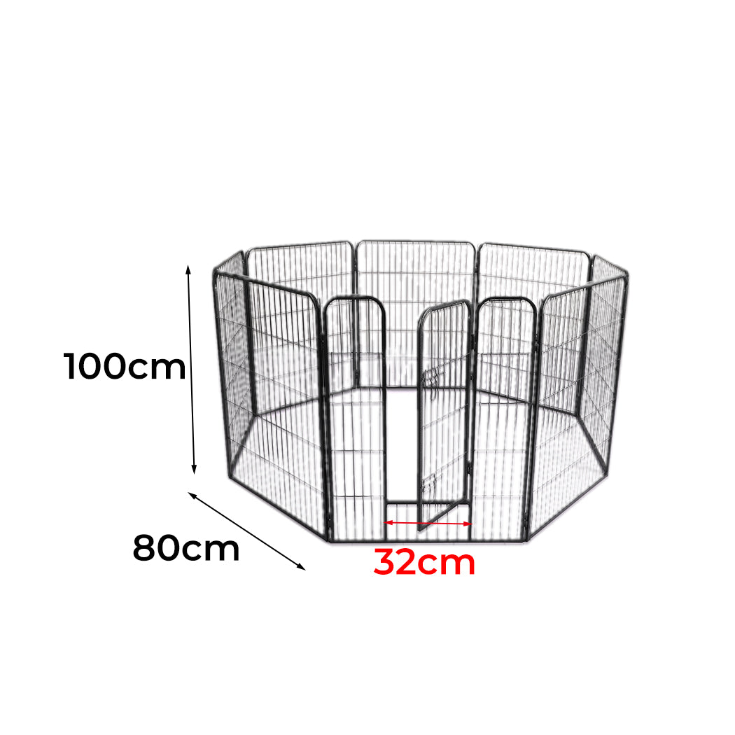 8 Panel Pet Dog Playpen Puppy Exercise Cage Enclosure Fence Cat Play Pen 40'' - image3