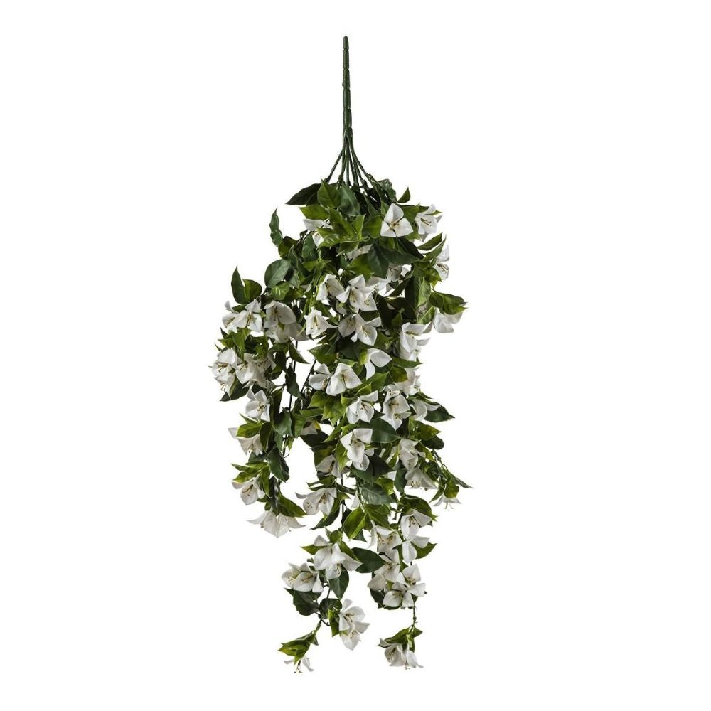 Hanging White Bougainvillea Plant UV Resistant 90cm - image1