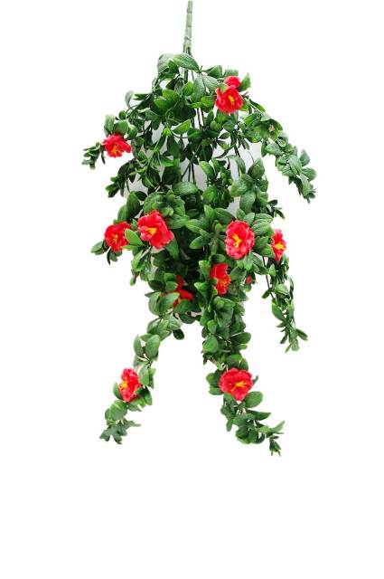 Hanging Red Rose Stem UV 85cm - image4