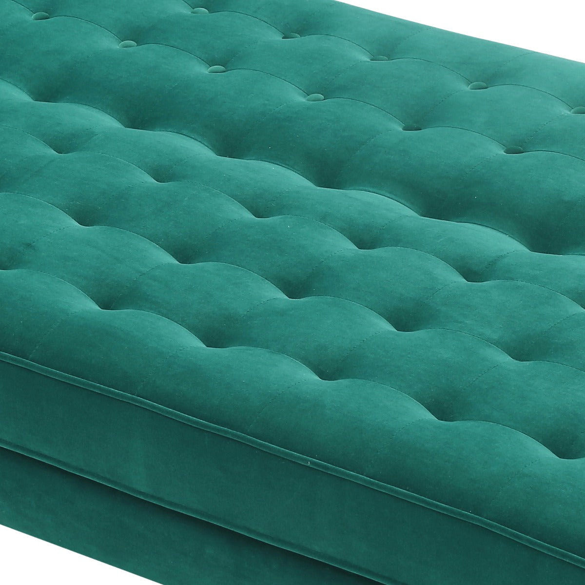 Sofa Bed 3 Seater Button Tufted Lounge Set for Living Room Couch in Velvet Green Colour - image7