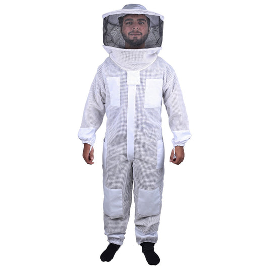 Full Suit 3 Layer Mesh Ultra Cool Ventilated Round Head Beekeeping Protective Gear SIZE M - image1
