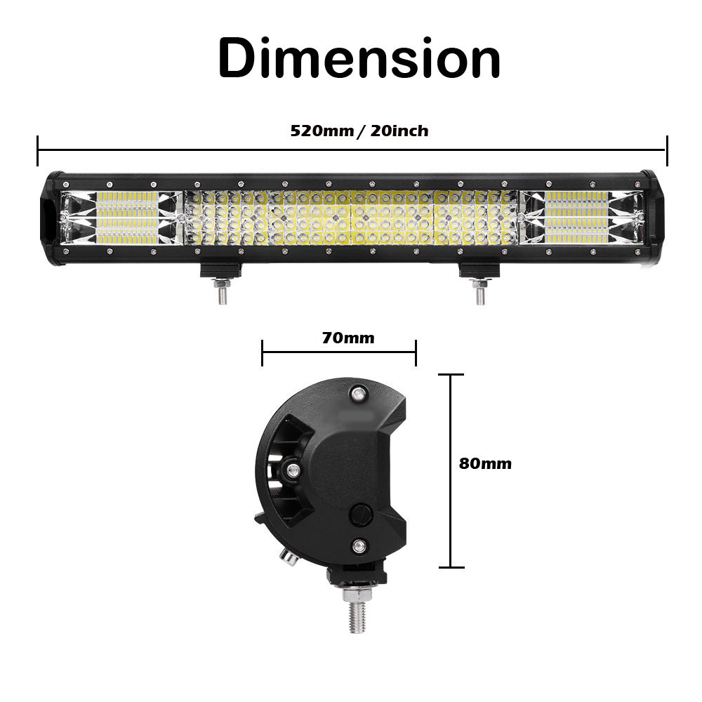 20 inch Philips LED Light Bar Quad Row Combo Beam 4x4 Work Driving Lamp 4wd - image7