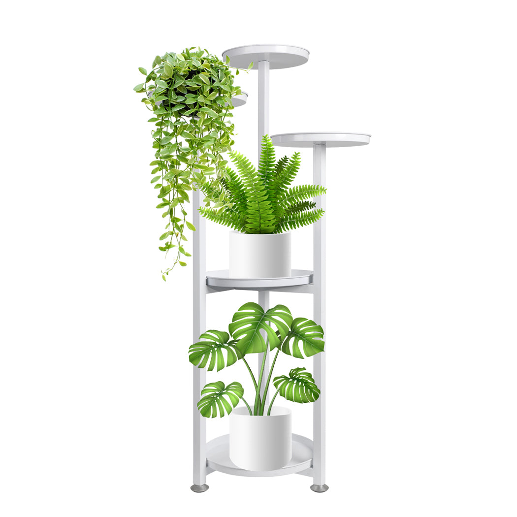 Plant Stand Outdoor Indoor Flower Pots Rack Garden Shelf White 100CM - image2