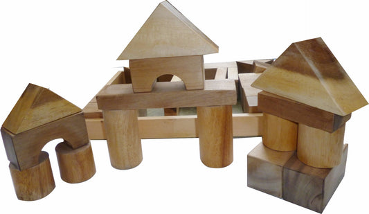 NATURAL WOOD BLOCKS 34 PCS - image1