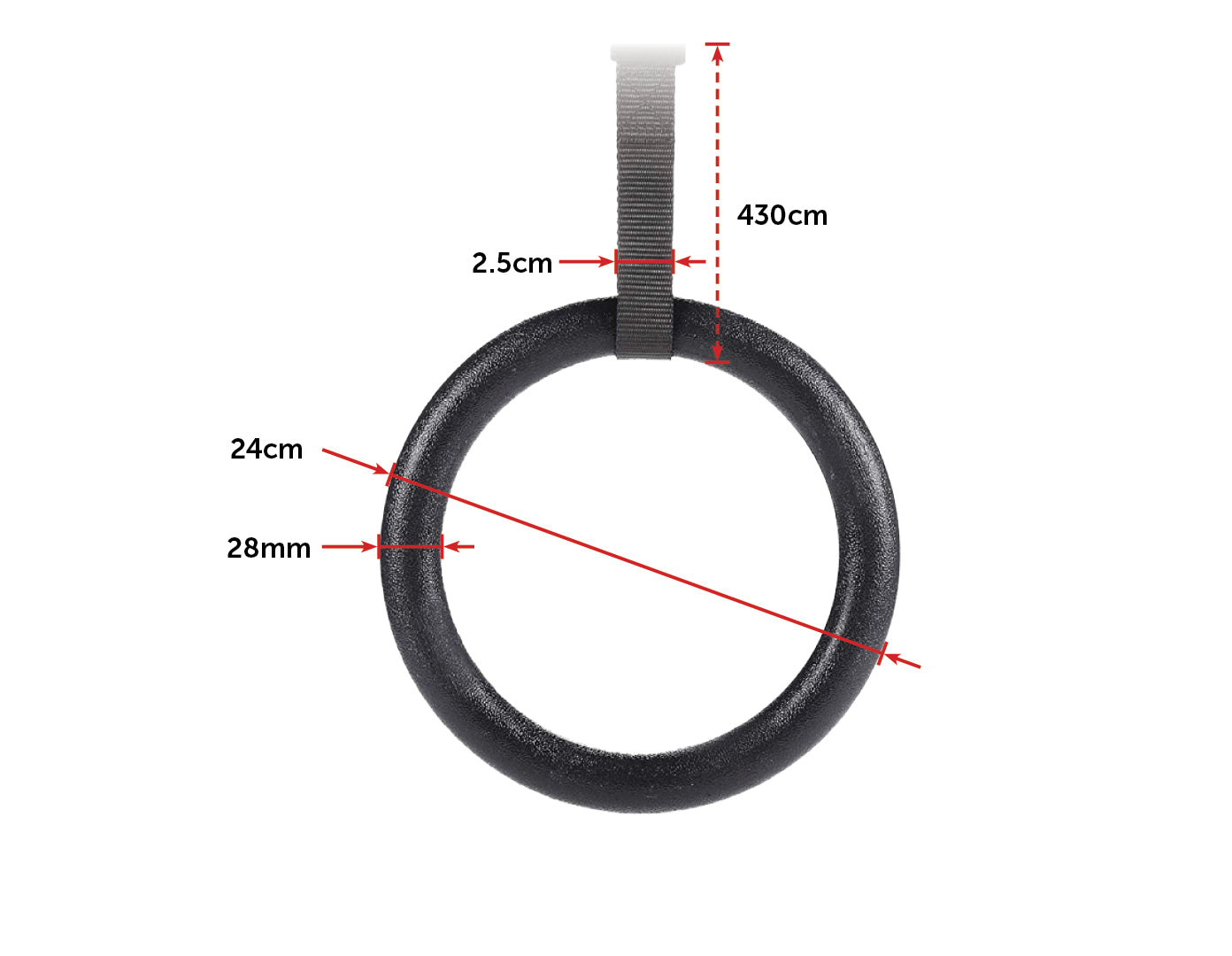 Gym Rings Hoop Gymnastic Exercise Training Fit - image2