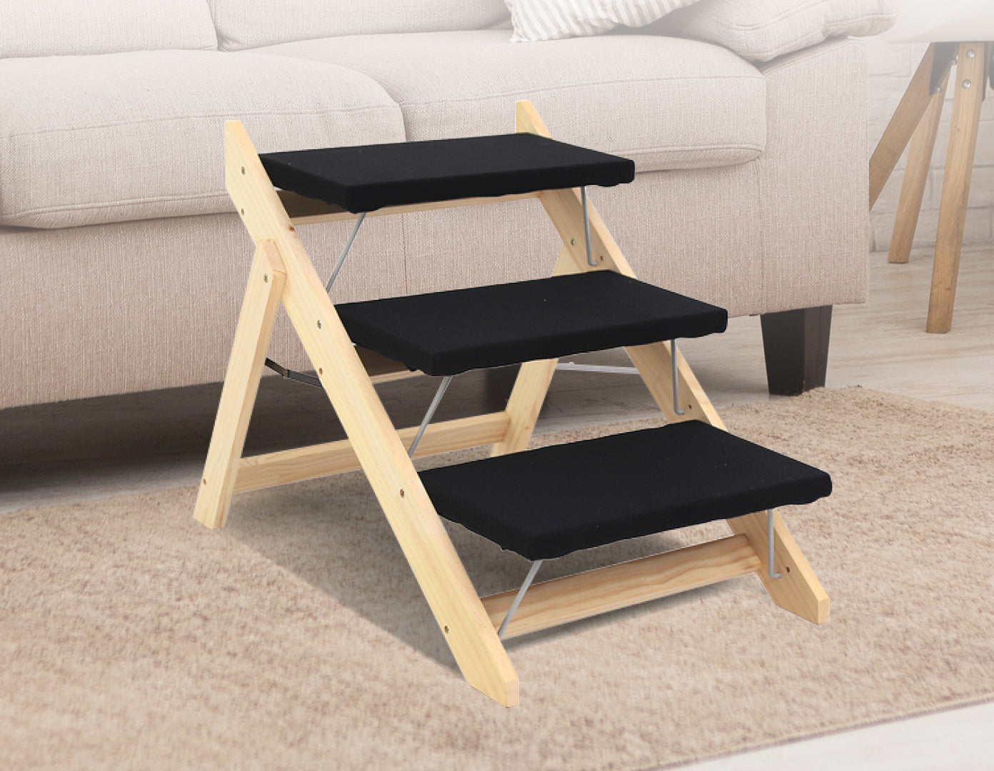 3 Steps Portable Dog Cat Pet Stairs - image12