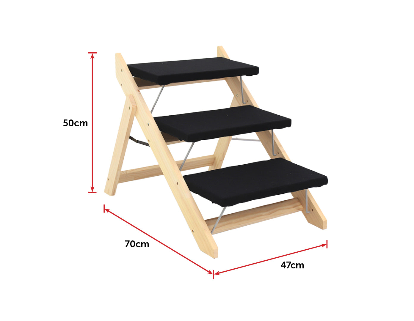3 Steps Portable Dog Cat Pet Stairs - image6