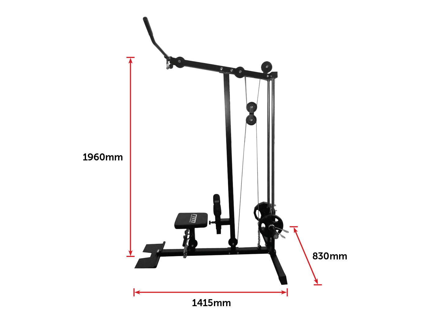 Lat PullDown Low Row Fitness Machine - image4