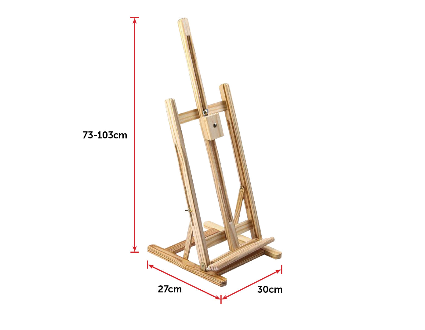 Tabletop Easel Wood Studio H-Frame Artist Art Display Painting Shop Tripod Stand Wedding - image2