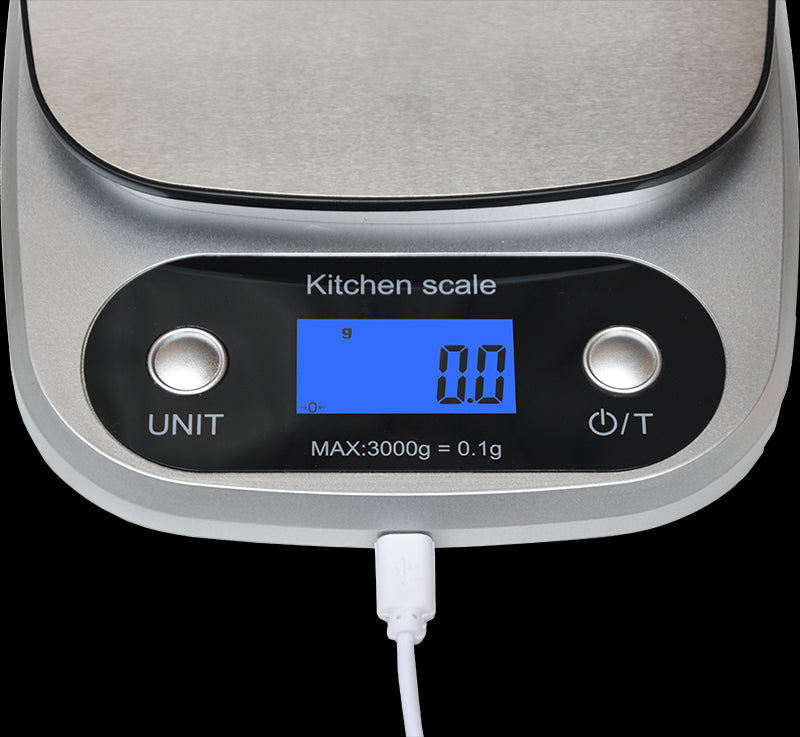 0.1g High Precision Kitchen Scale Rechargable Food Scale Digital 3KG - image3