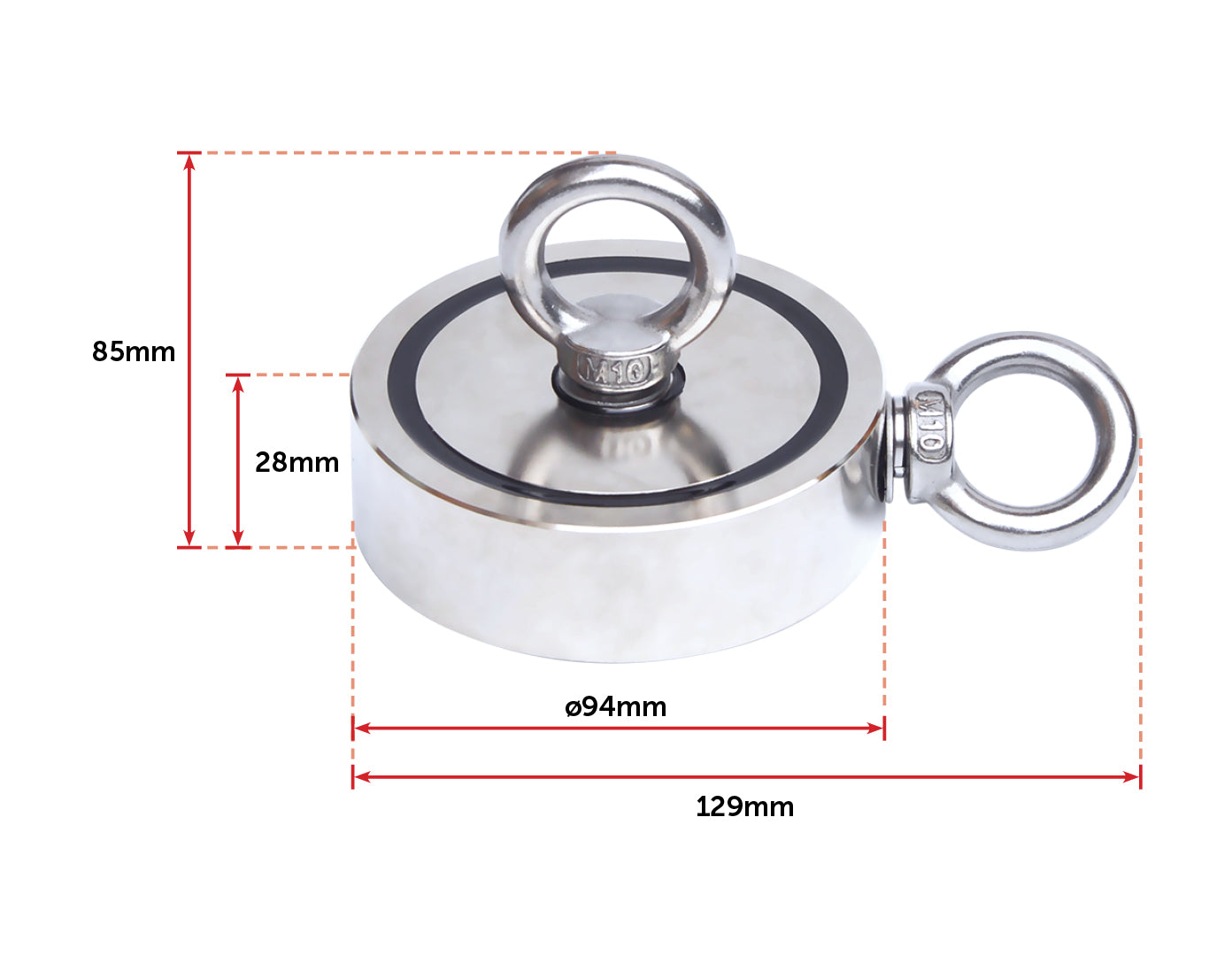 700Kg Salvage Strong Recovery Magnet Neodymium Hook Treasure Hunting Fishing - image2