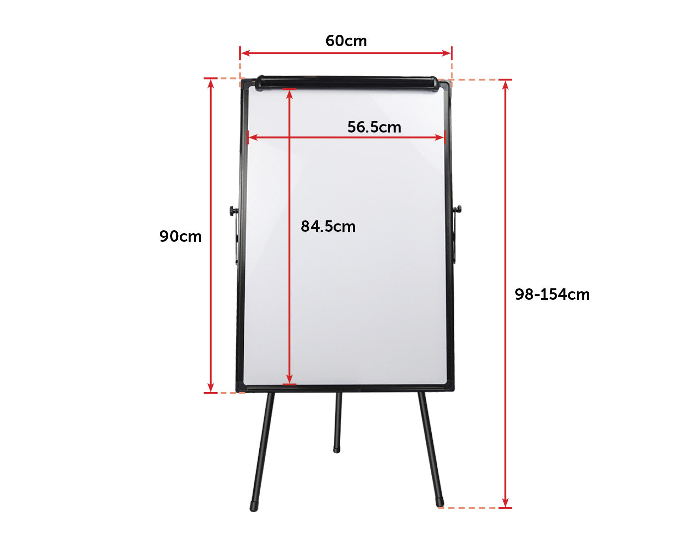 60 x 90cm Magnetic Writing Whiteboard Dry Erase w/ Height Adjustable Tripod Stand - image11