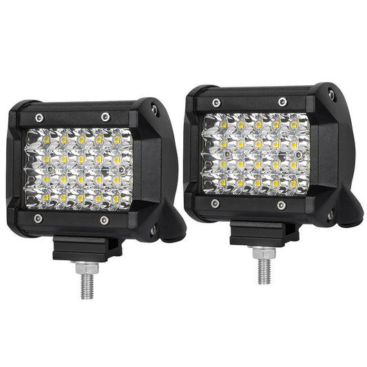 Pair 4 inch Spot LED Work Light Bar Philips Quad Row 4WD 4X4 Car Reverse Driving - image1