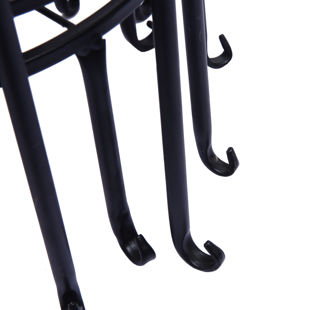 4X Plant Stand Outdoor Indoor Metal Black Flower Pot Garden Decor Rack Round AU - image6