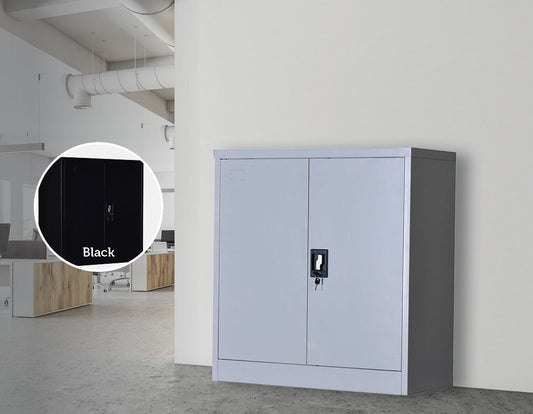 Two-Door Shelf Office Gym Filing Storage Locker Cabinet Safe - image1