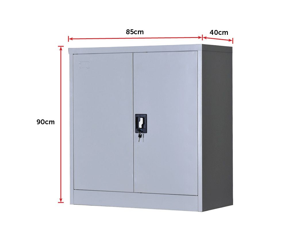 Two-Door Shelf Office Gym Filing Storage Locker Cabinet Safe - image2